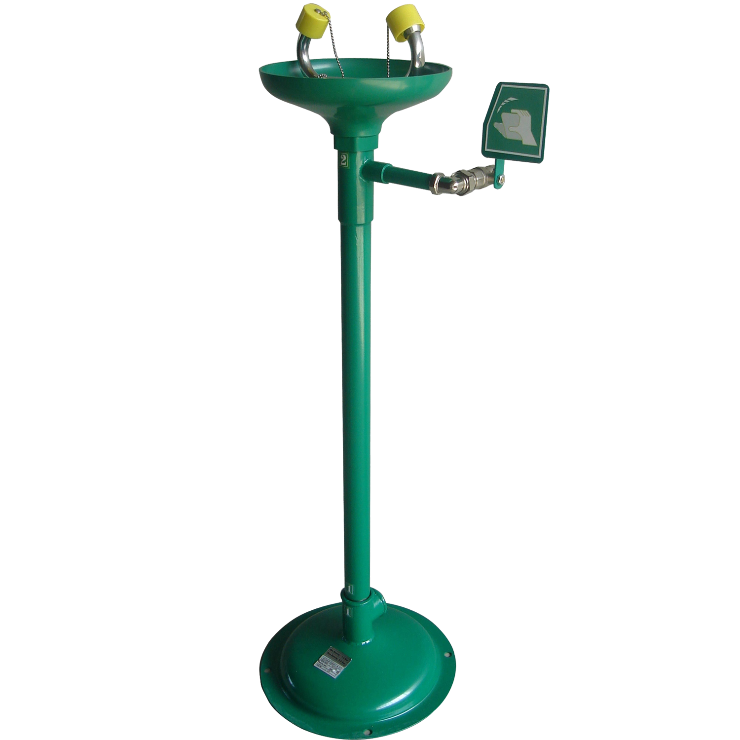 Lave-yeux sur pied en acier, vasque en plastique ABS