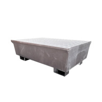 Bac De Rétention Acier Galvanisé - Capacité 440L - Pour 4 Fûts - Stockman - Normes Environnementales